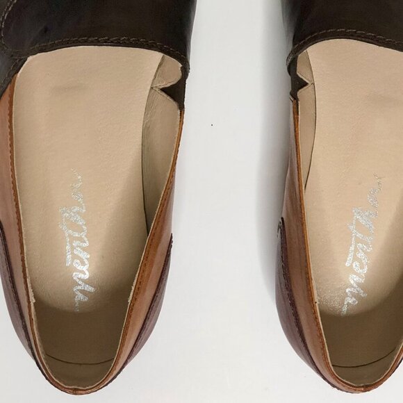 Mentha Tri-color Slip-On Leather Shoes, Size 36 EU (Size 6 US) - Picture 6 of 8